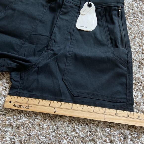 Prana Stretch Zion Cargo 3" Short Women's 0 Black Standard Fit High Rise Stretch - Picture 12 of 13